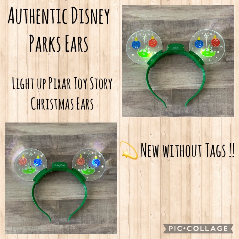 Authentic Disney Park Ears: Toy Story Christmas Light Up Ears |New Without Tags!